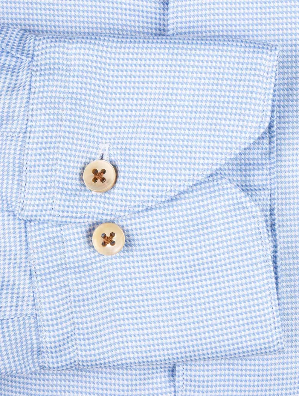 Chemise ajustée en coton lavé Blue Puppytooth