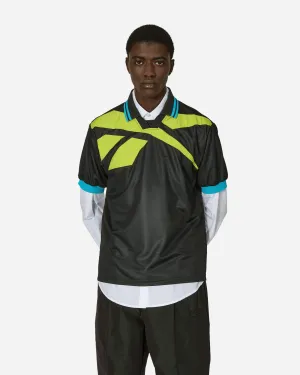 Polo à motifs vectoriels Botter superposé Noir / Jaune acide