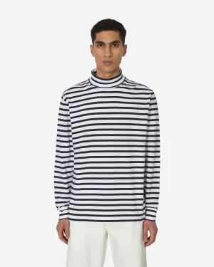 Col roulé rayé breton Marine / Blanc