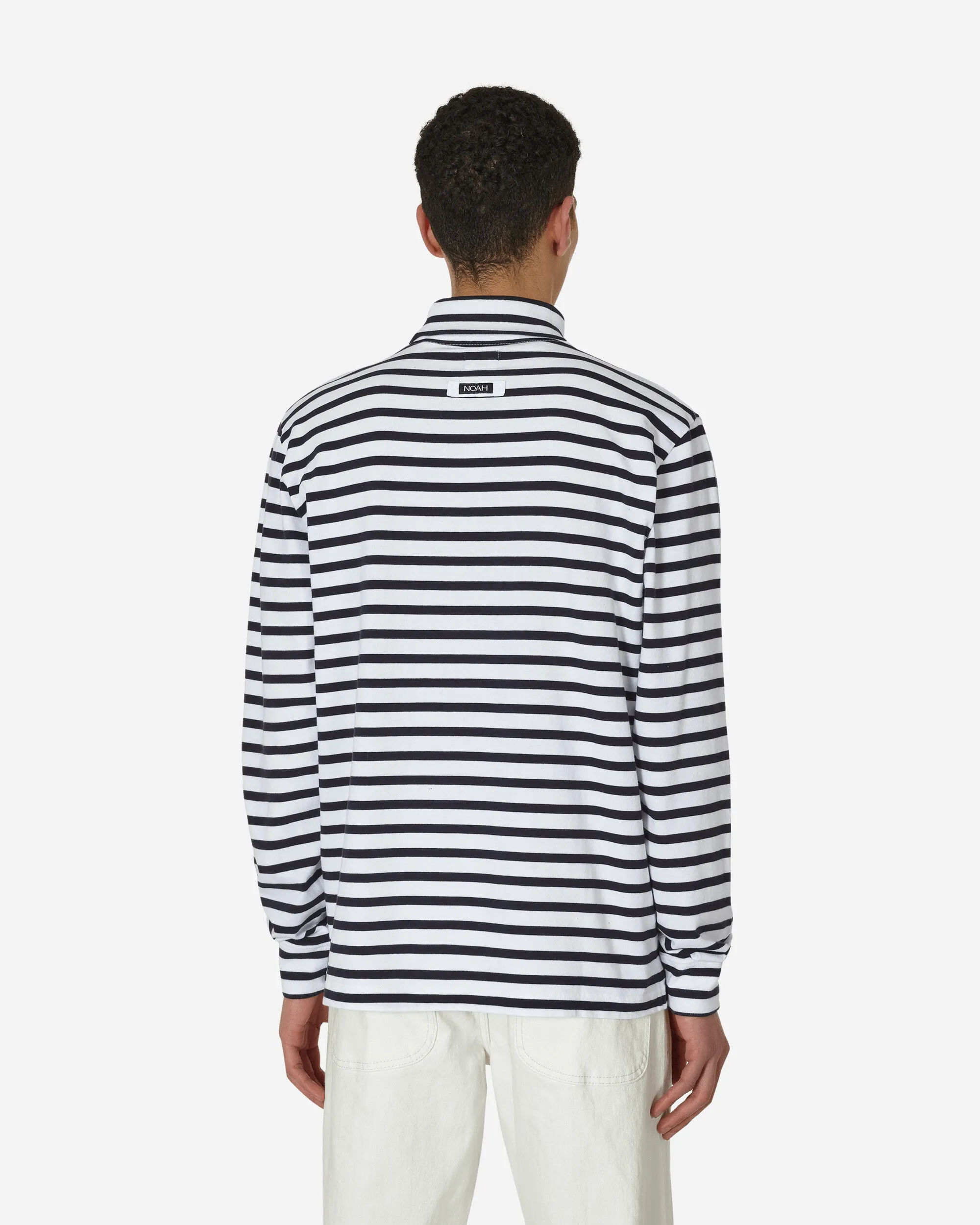Col roulé rayé breton Marine / Blanc