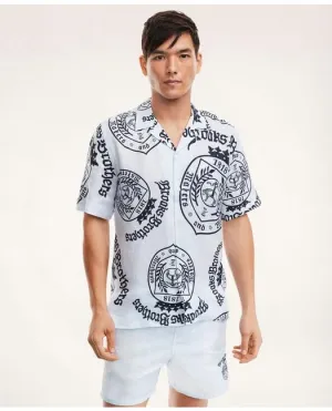 Chemise de bowling pour hommes Brooks Brothers Et Vilebrequin Bleu marine Brooks Brothers