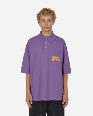 Polo à logo bulle violet