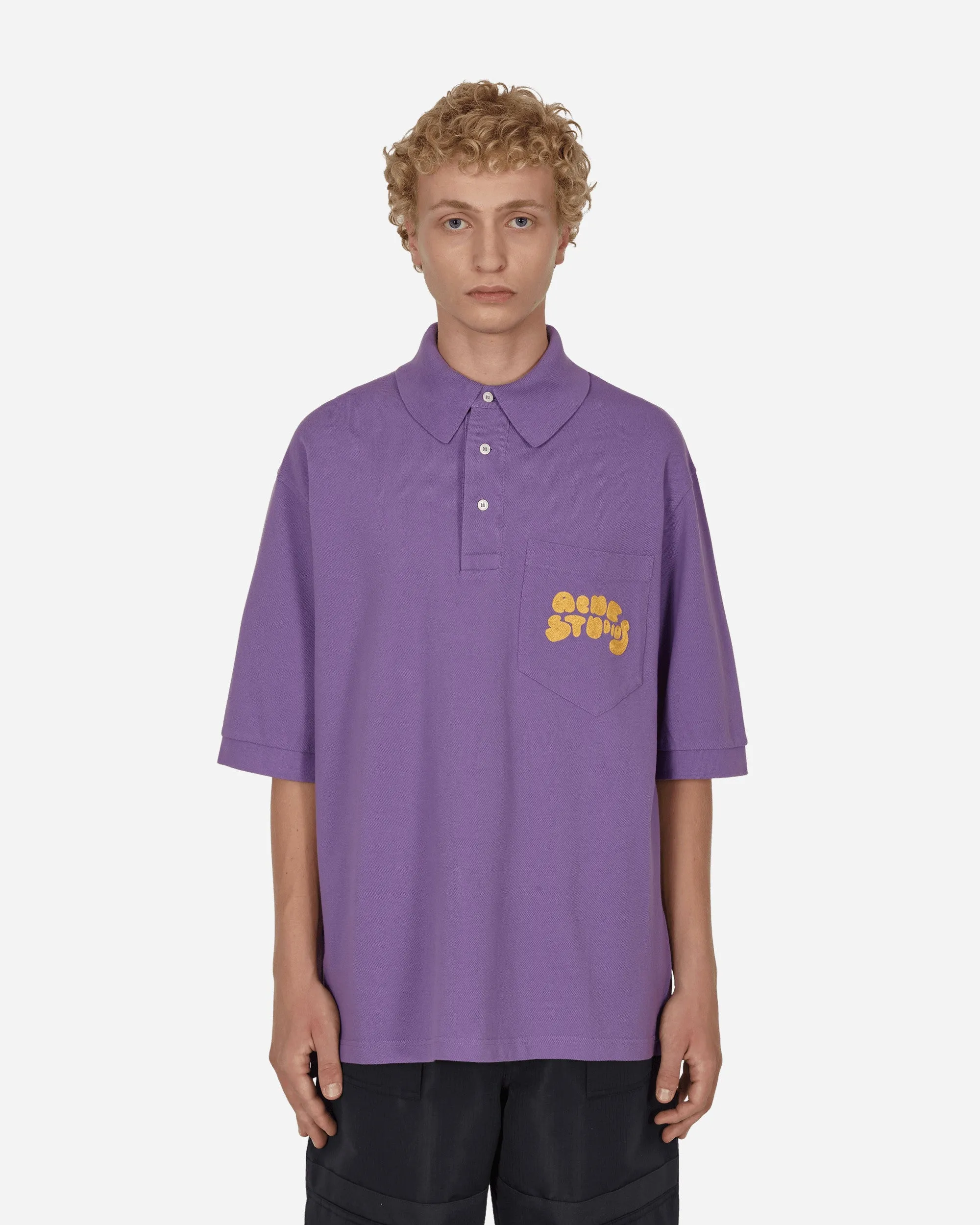 Polo à logo bulle violet