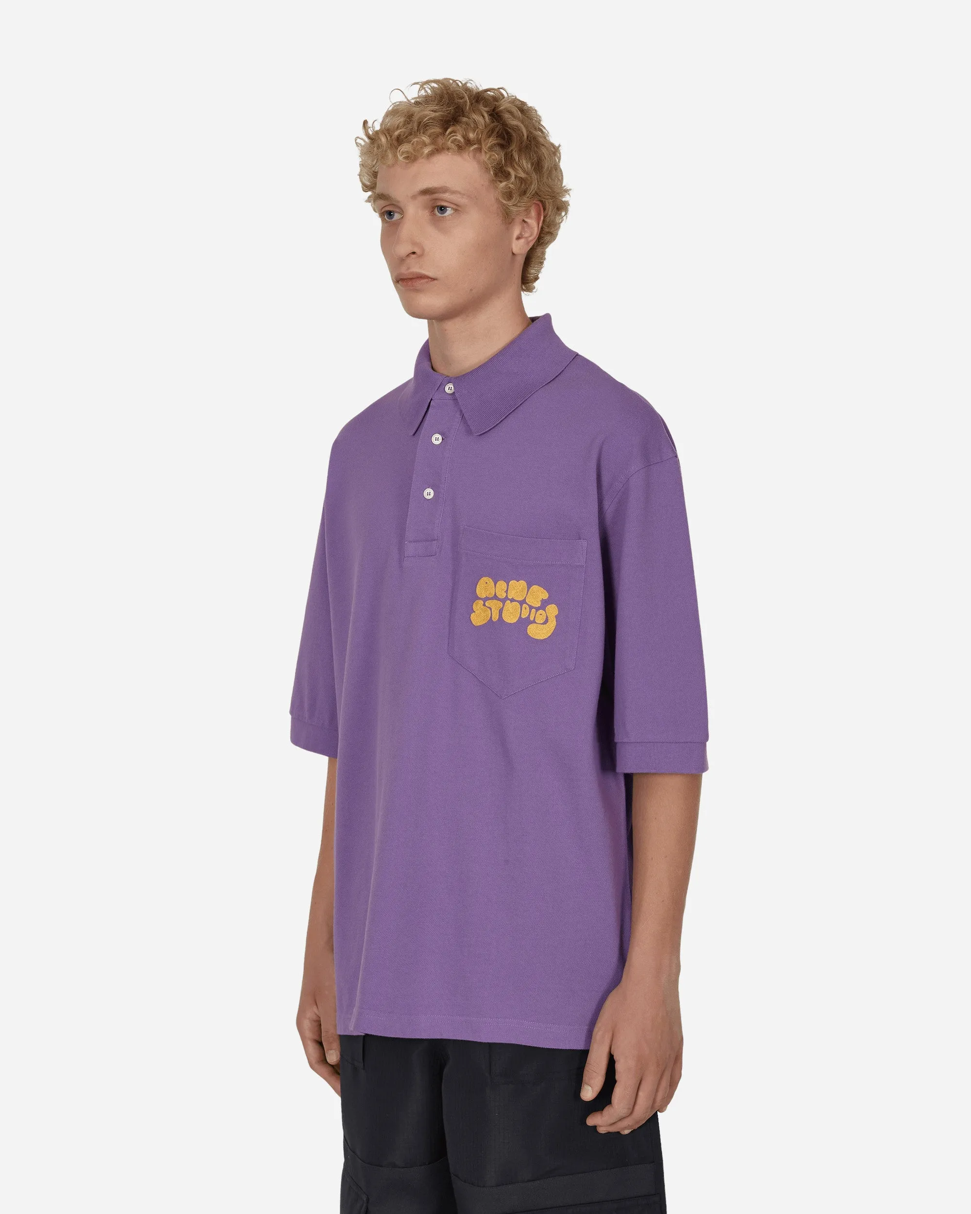 Polo à logo bulle violet