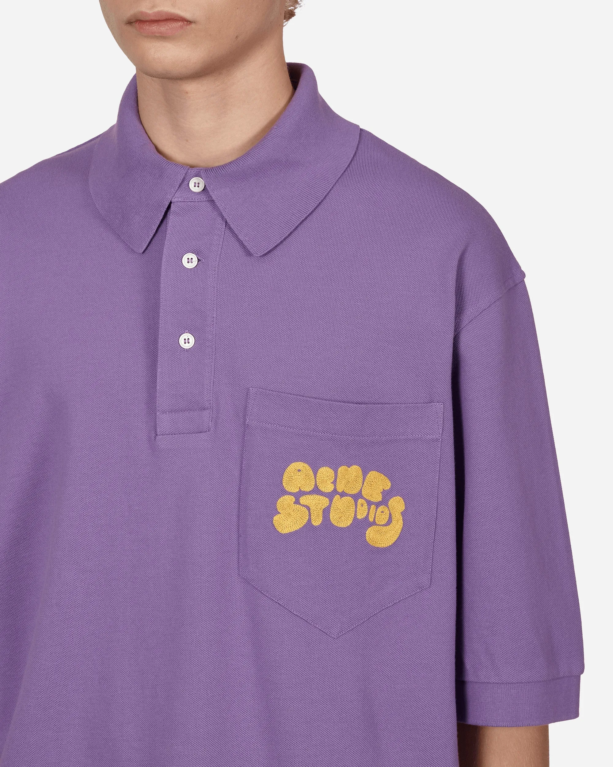 Polo à logo bulle violet