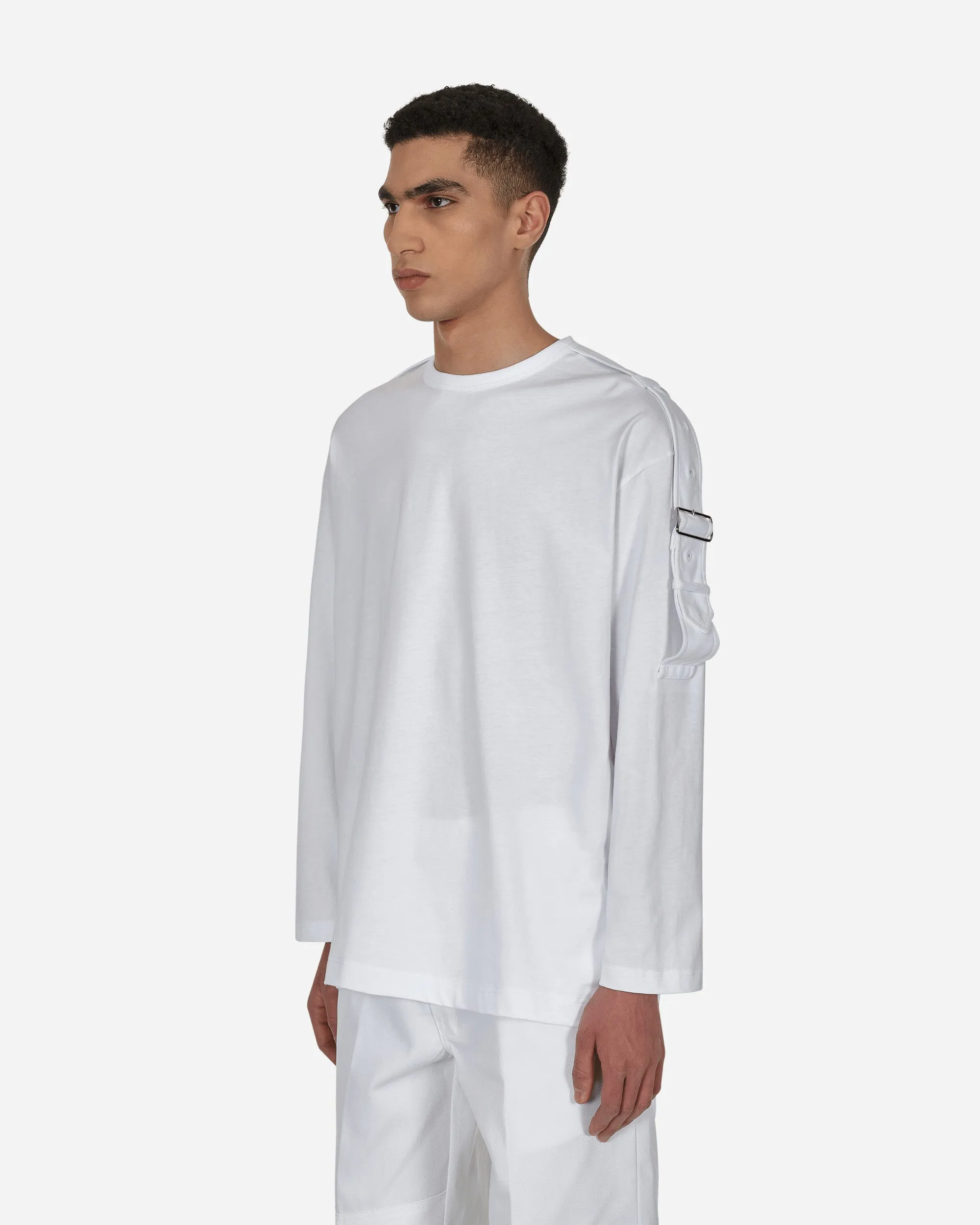 T-shirt à manches longues avec boucle Blanc