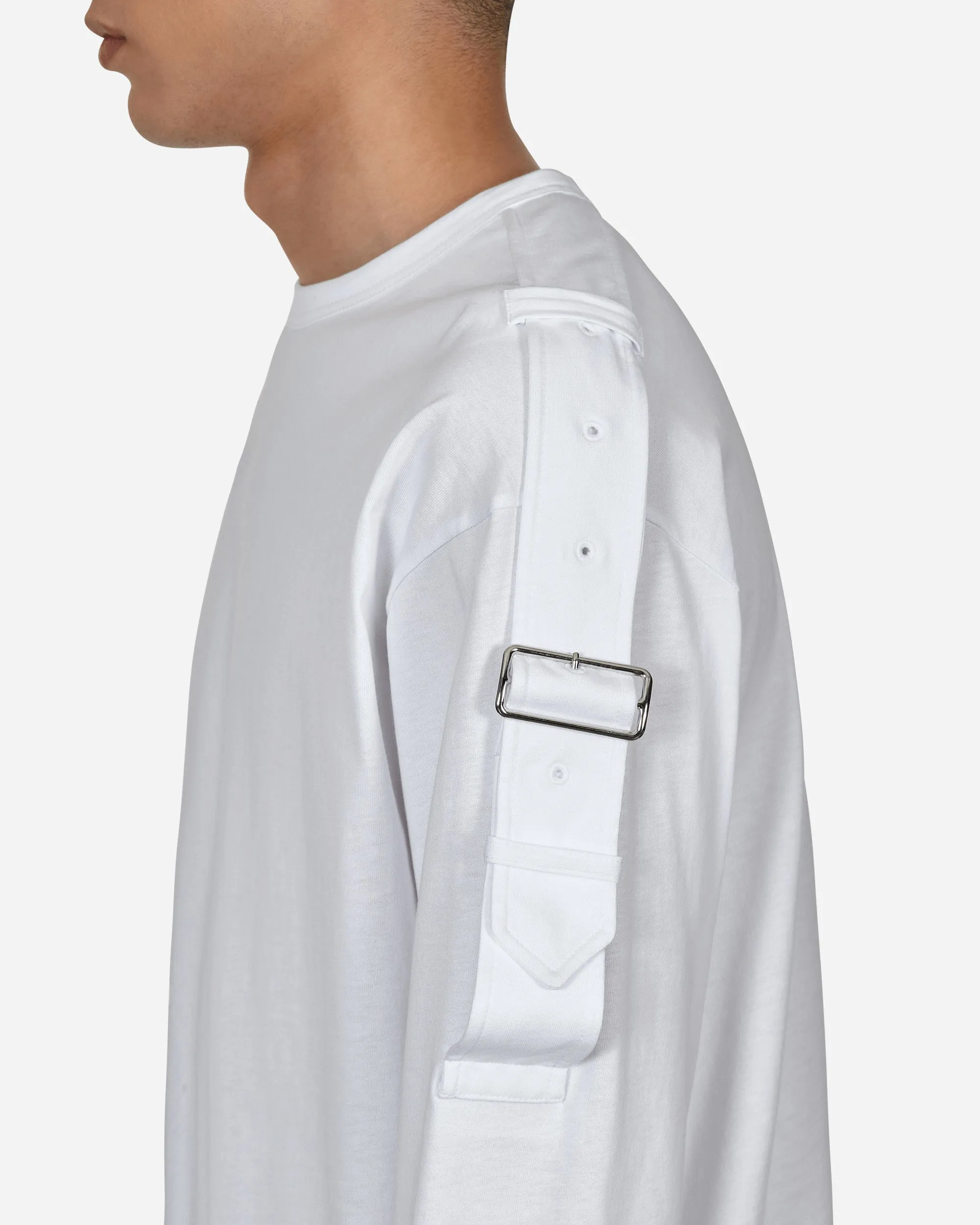 T-shirt à manches longues avec boucle Blanc