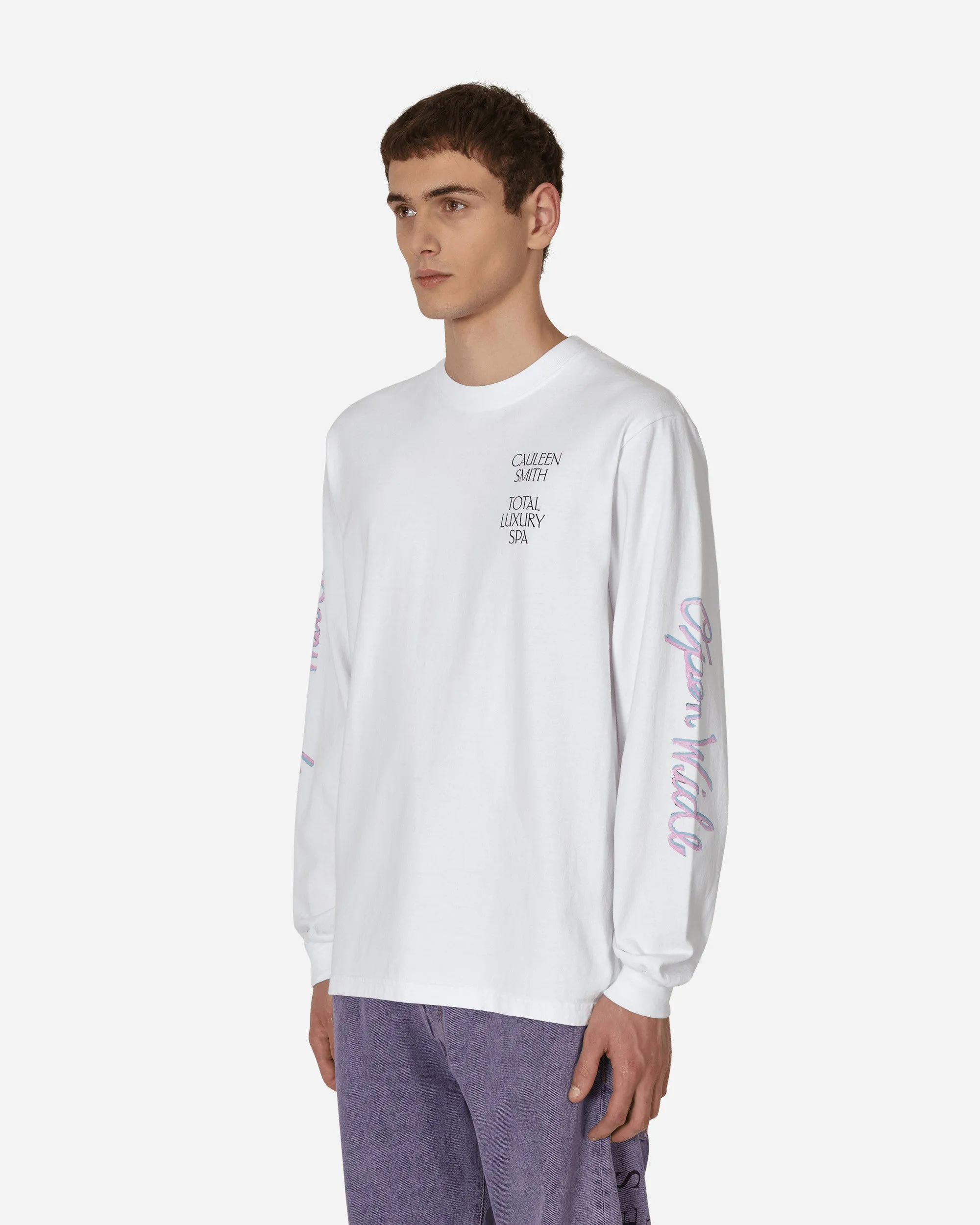 T-shirt manches longues Open Wide de Cauleen Smith Blanc