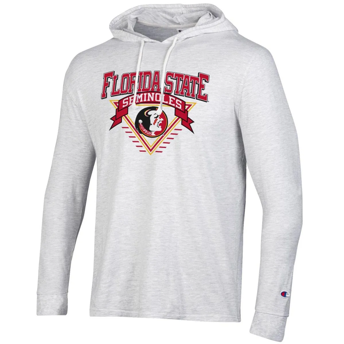 Champion Sweat à capuche unisexe adulte avec logo des Seminoles de Florida State - T-shirt à manches longues - Gris argenté