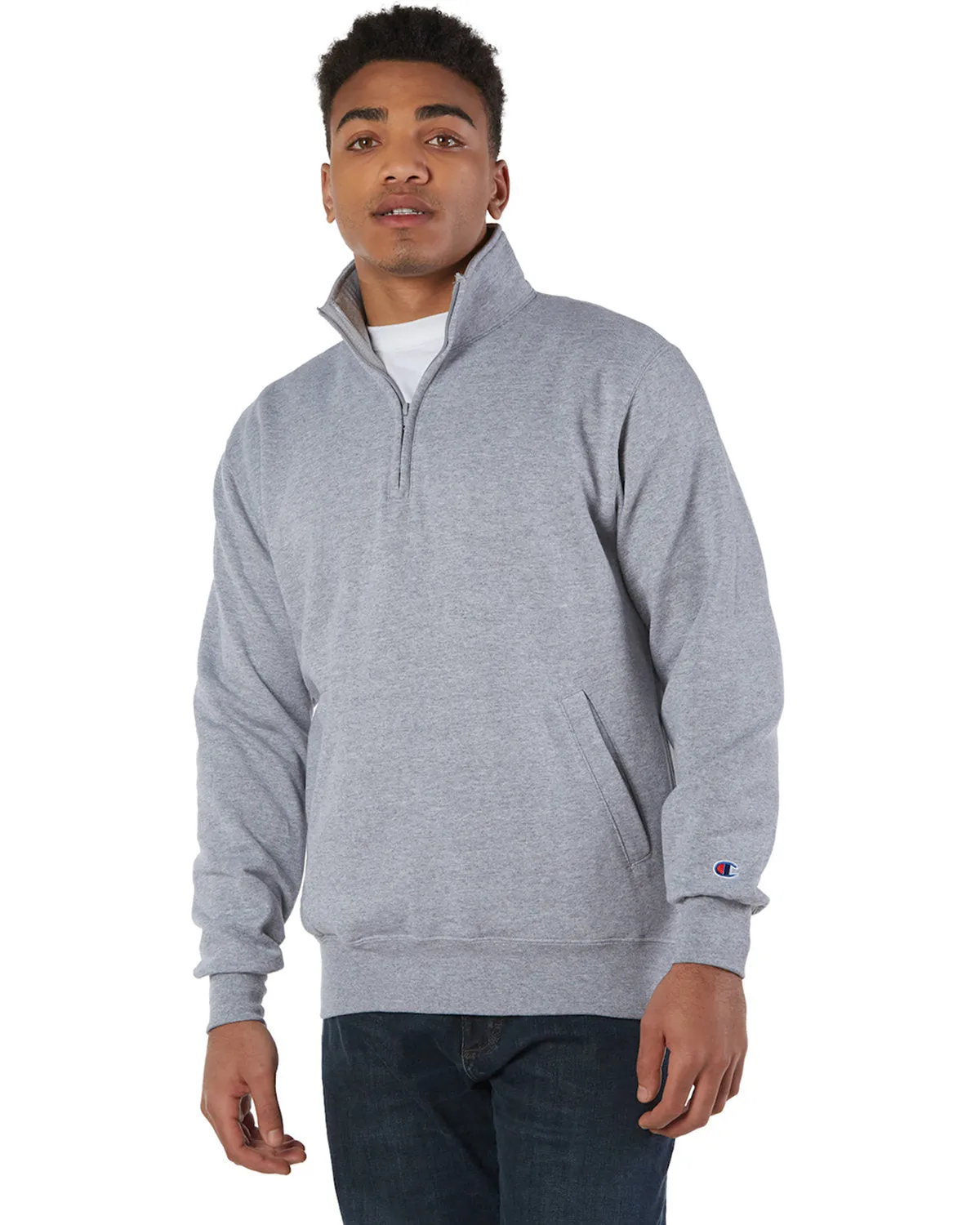 Pull-over Champion S400 Adulte Double Dry Eco Quart de Zip