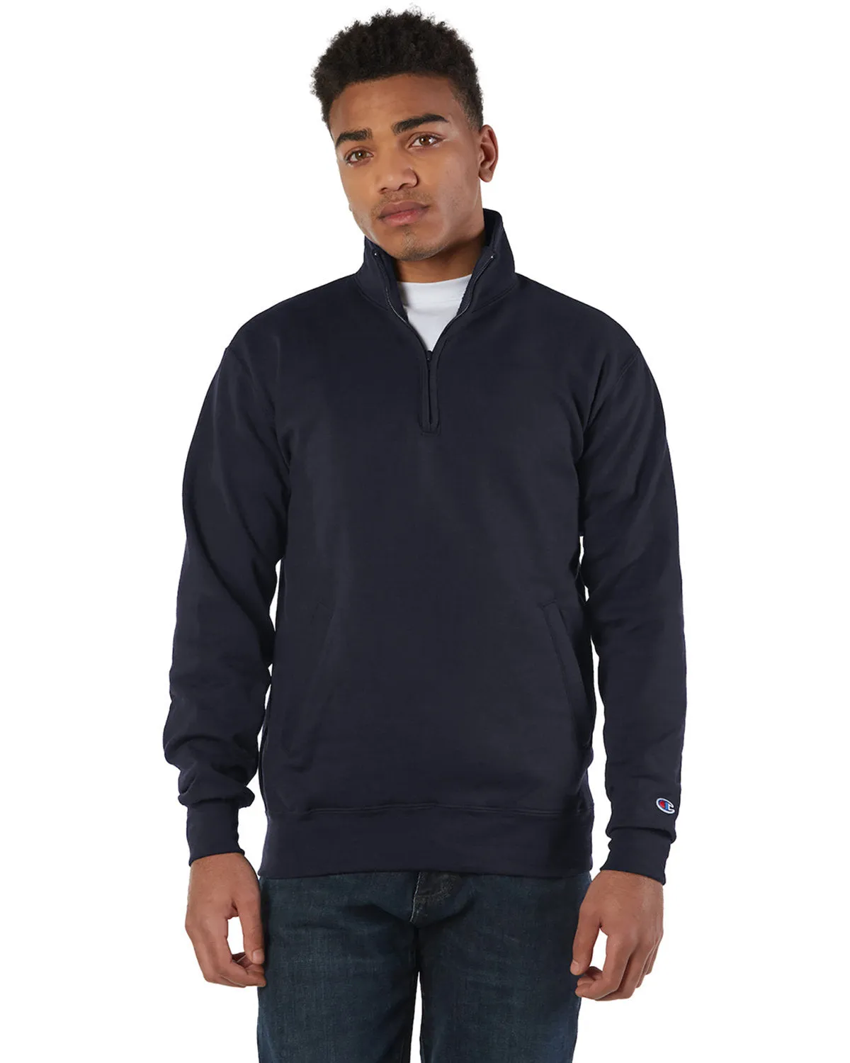 Pull-over Champion S400 Adulte Double Dry Eco Quart de Zip