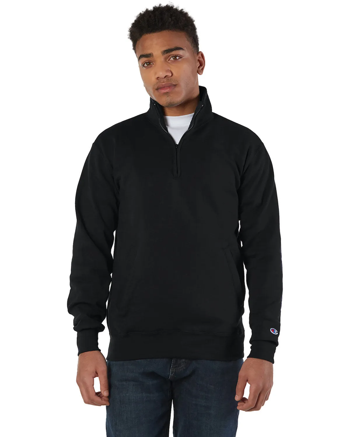 Pull-over Champion S400 Adulte Double Dry Eco Quart de Zip