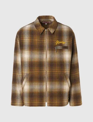 VESTE OVERSHIRT À CARREAUX AVEC ZIP VÉRIFIÉE