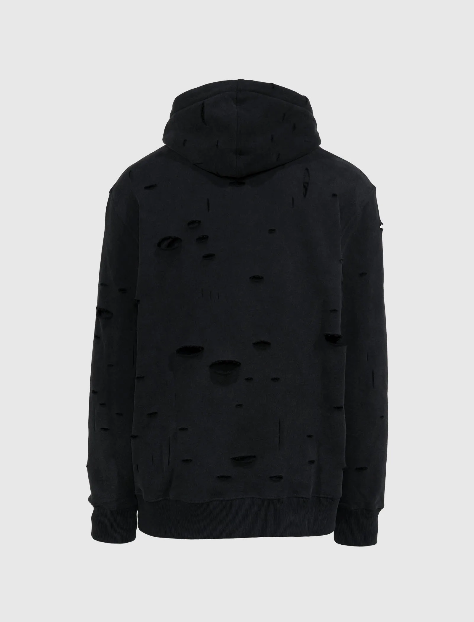 SWEAT À CAPUCHE CLASSIQUE À MOTIF TROUÉ