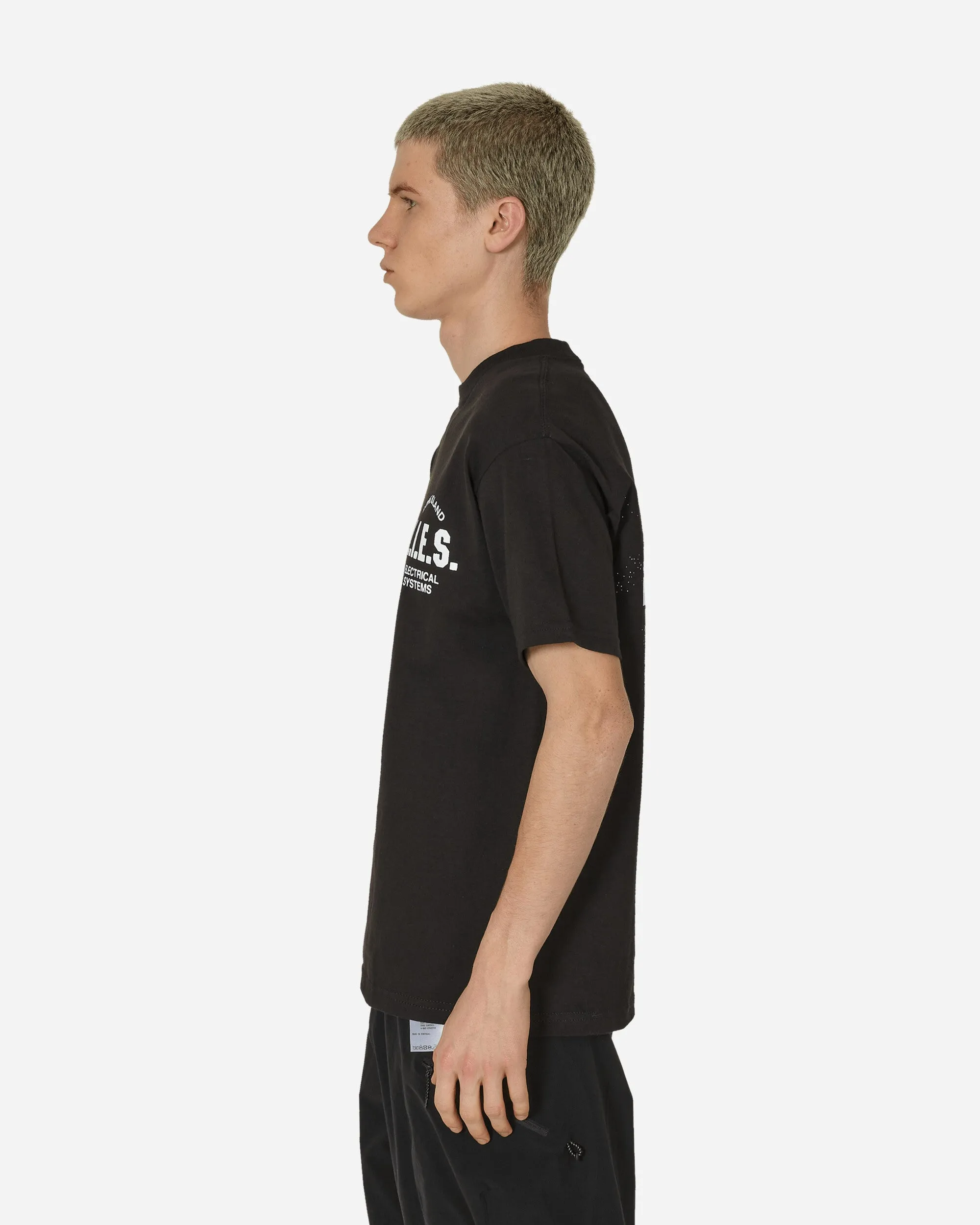 T-shirt noir à logo classique imprimé