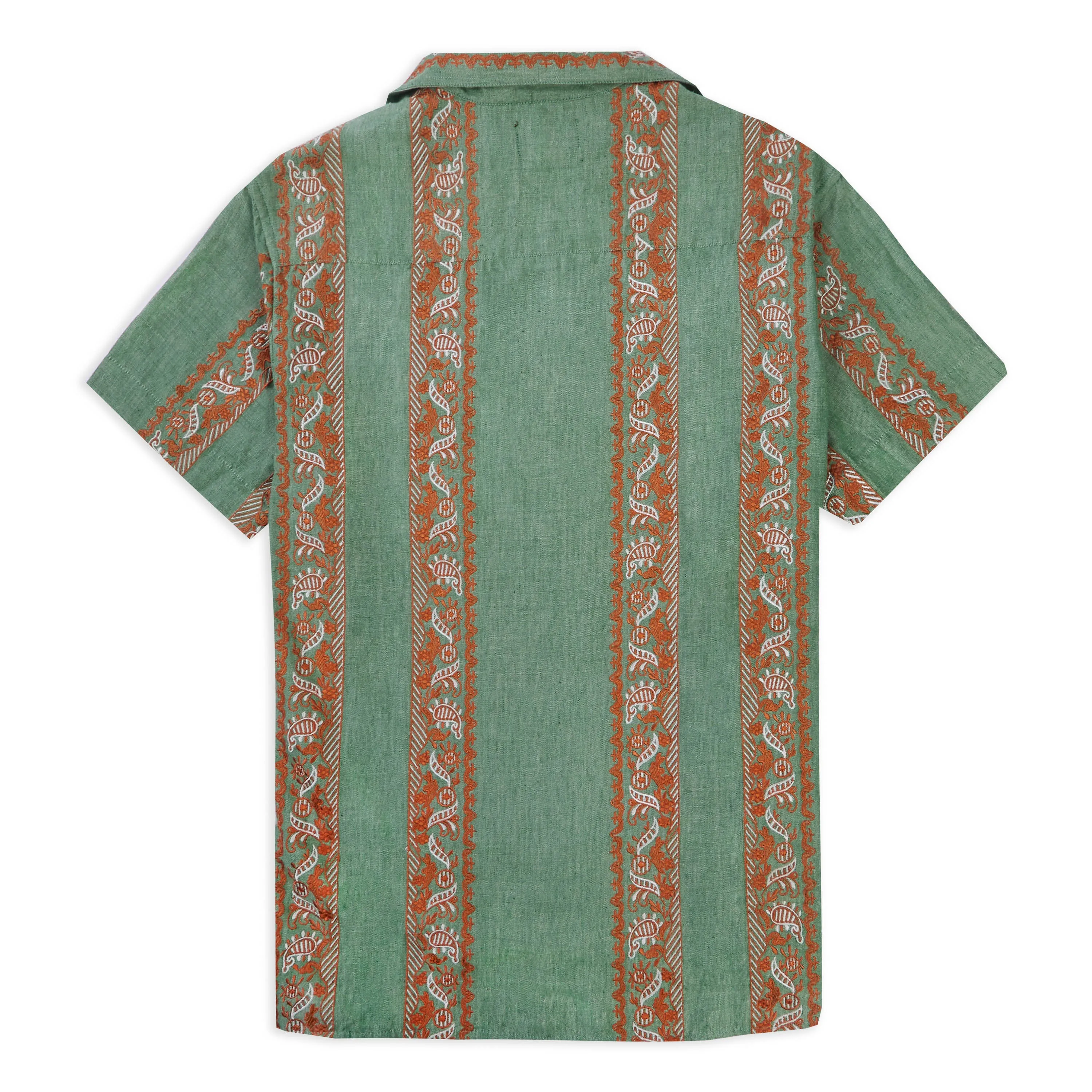 Chemise Brodée à Manches Courtes Clothing Burrows And Hare - Vert