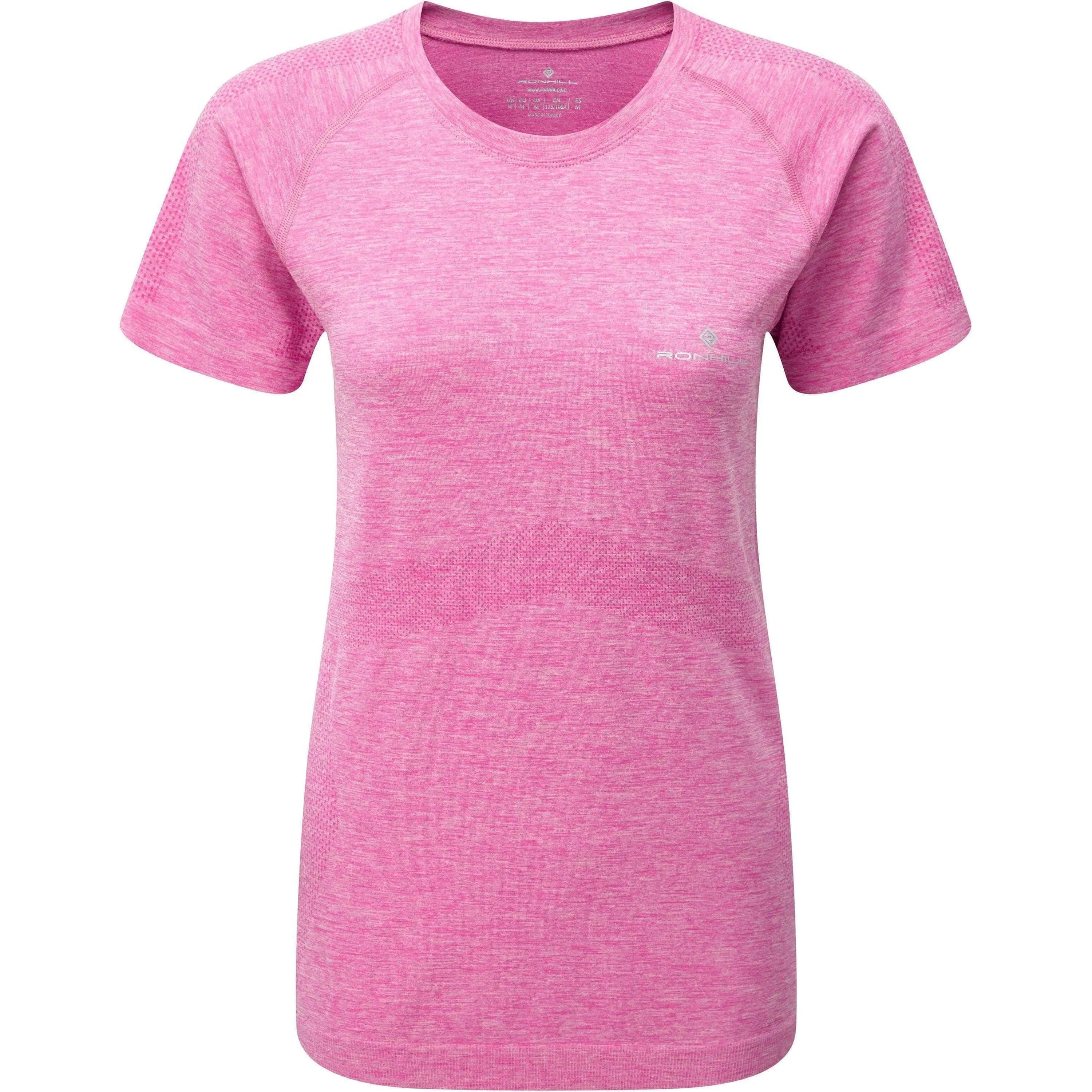 Vêtement Ronhill Femme Ronhill Infinity Marathon Haut de Course Femme à Manches Courtes - Rose