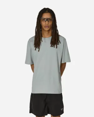 T-shirt à panneau en maille contrastée Bleu brumeux