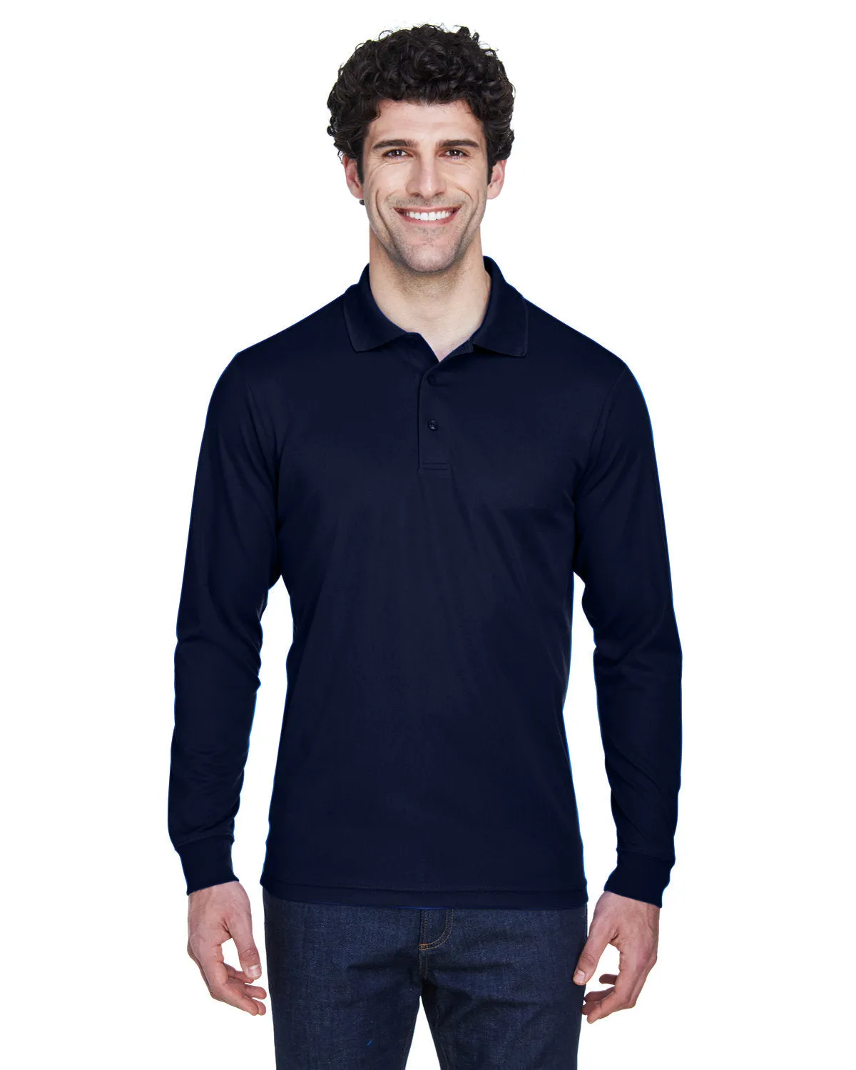 Core 365 88192T Polo à manches longues pour homme - Performance ultime en piqué grand taille