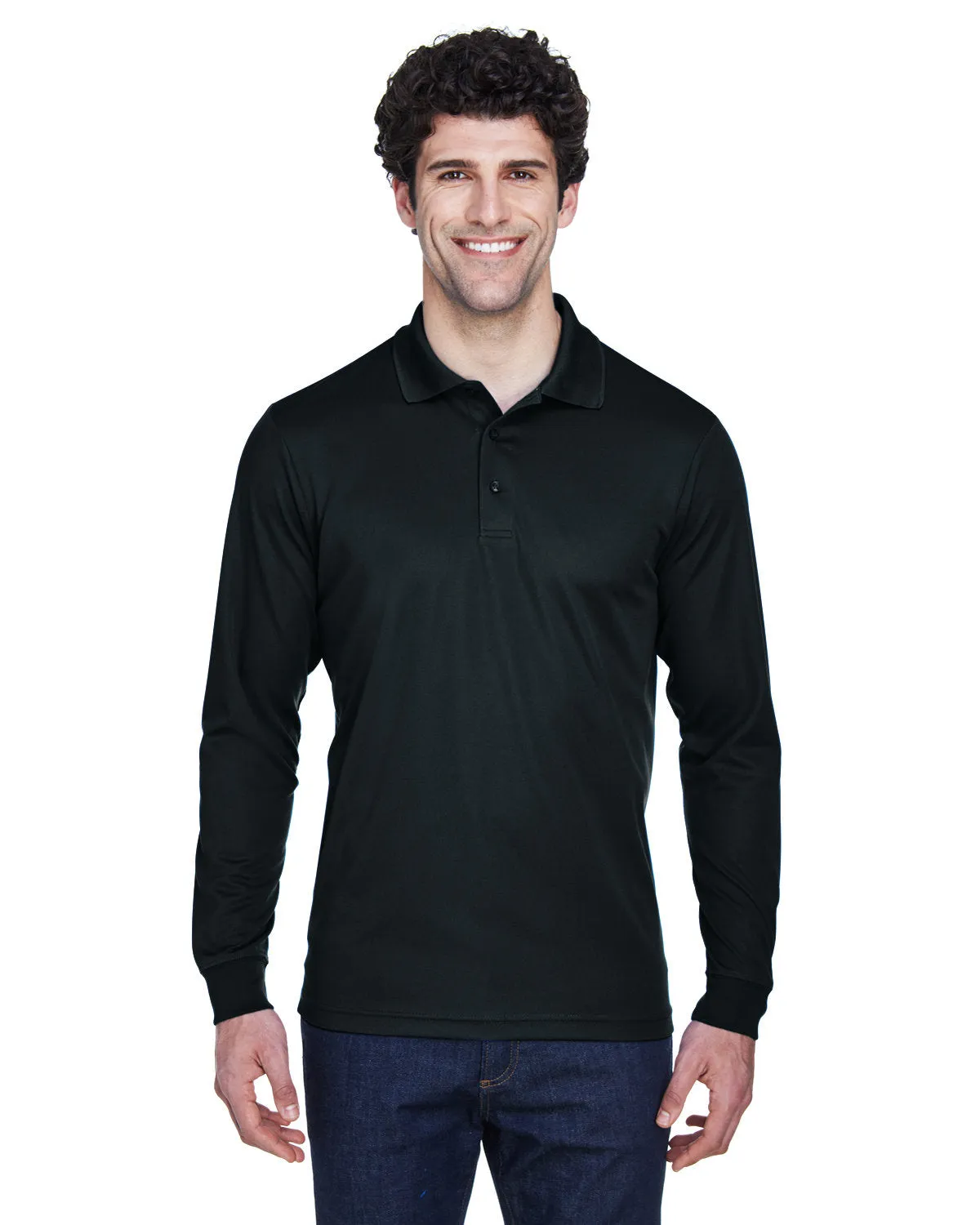Core 365 88192T Polo à manches longues pour homme - Performance ultime en piqué grand taille