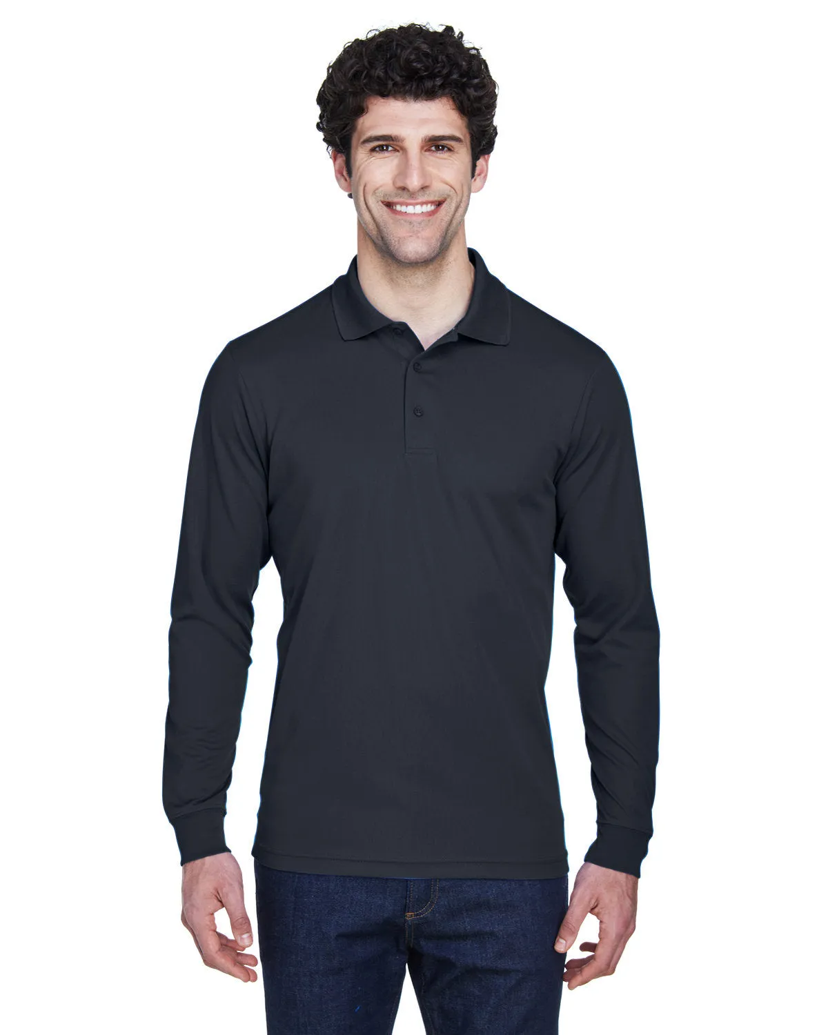 Core 365 88192T Polo à manches longues pour homme - Performance ultime en piqué grand taille