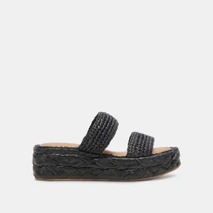 SANDALES CORLA ONYX EN RAFFIA