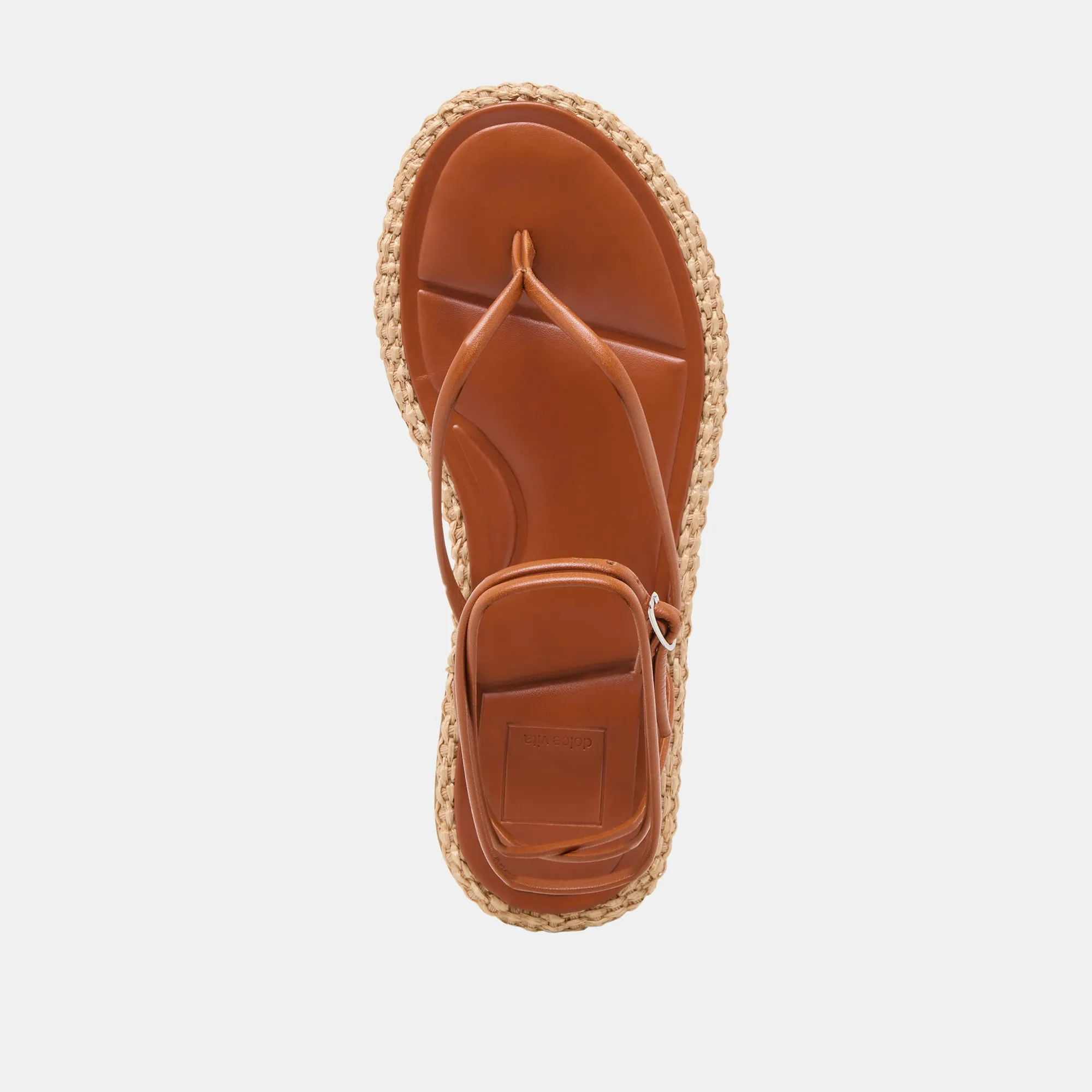 SANDALES COVE EN CUIR MARRON