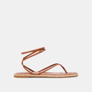 SANDALES COVE EN CUIR MARRON