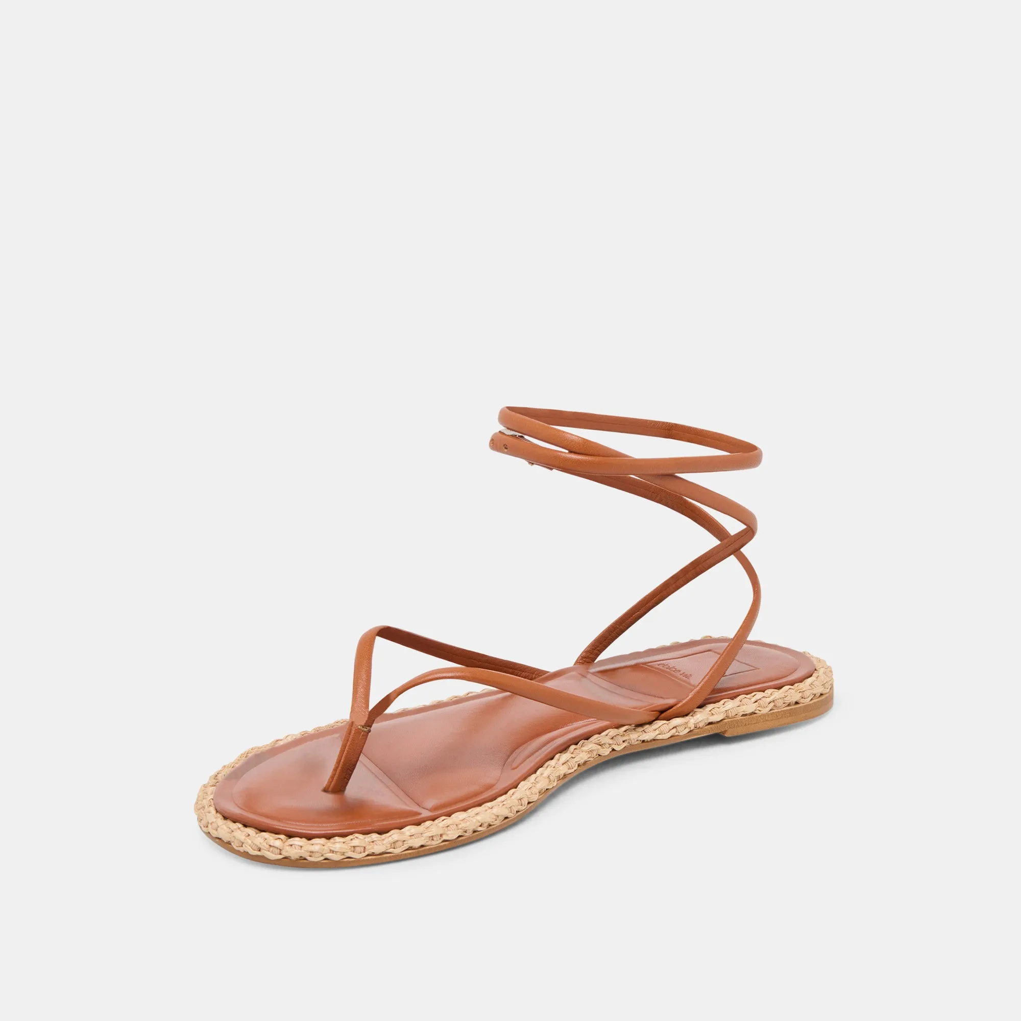 SANDALES COVE EN CUIR MARRON