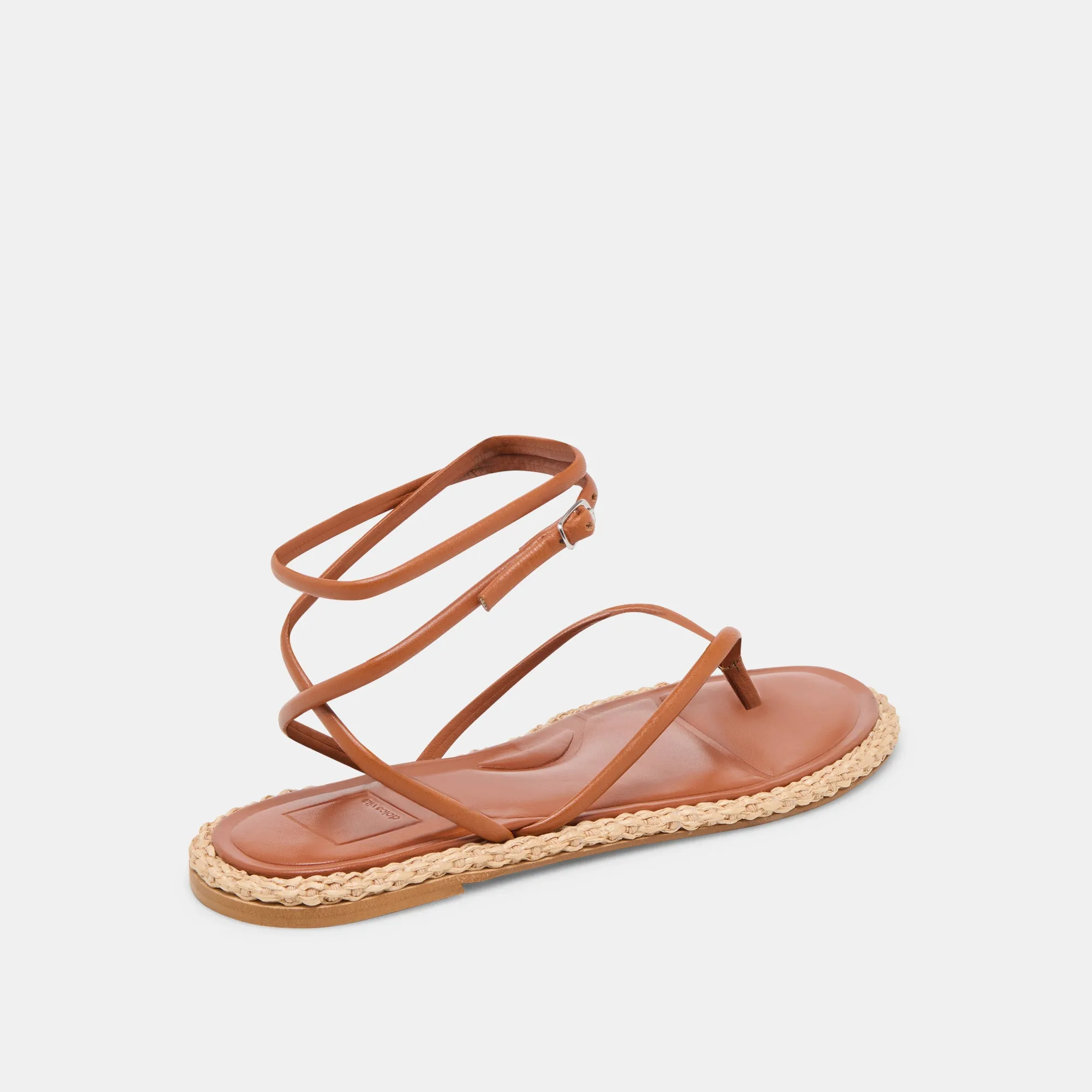 SANDALES COVE EN CUIR MARRON