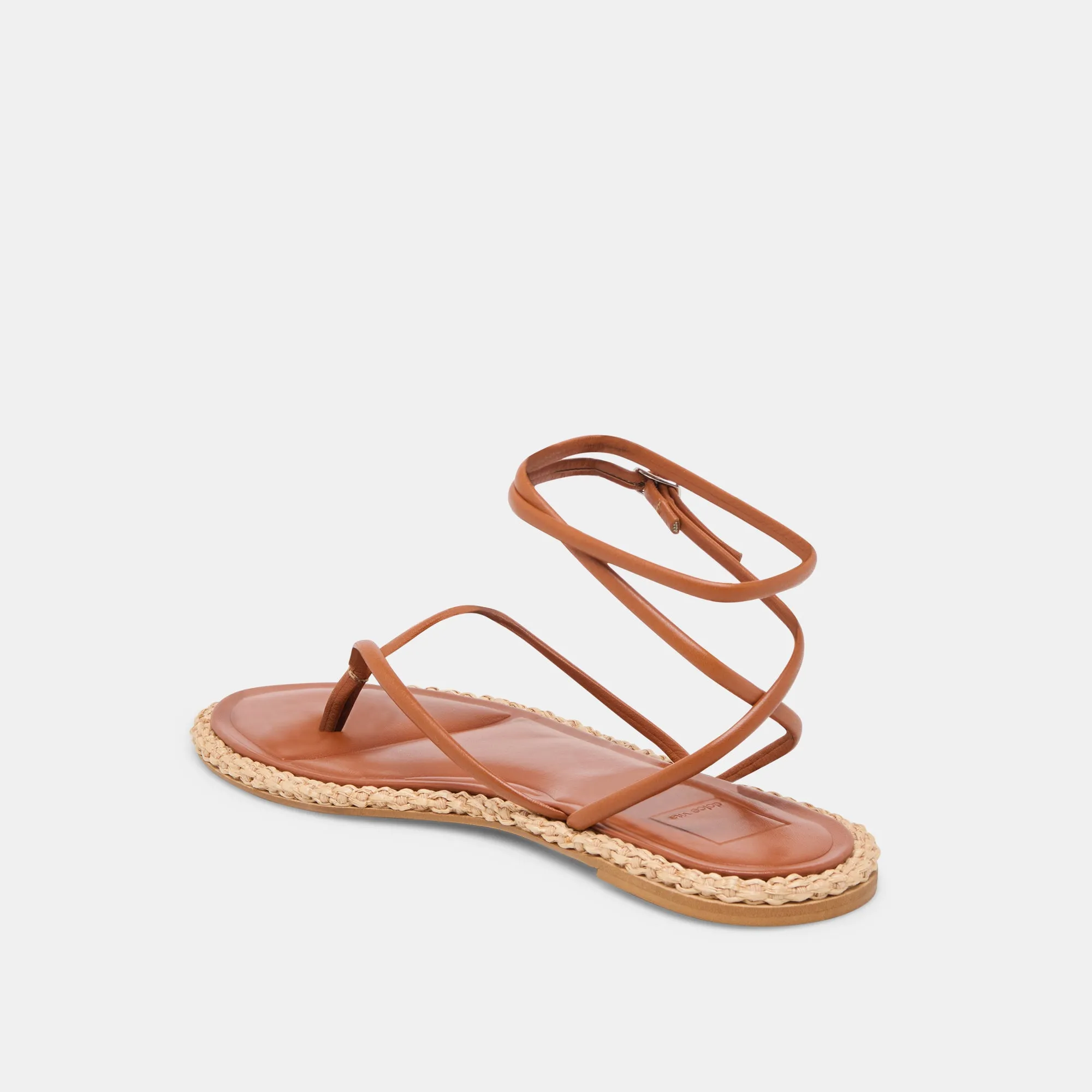 SANDALES COVE EN CUIR MARRON