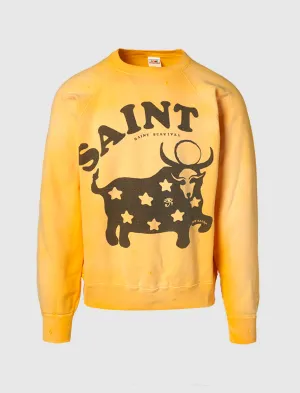 PULL COL ROND À MOTIF VACHE