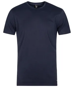 T-shirt à col rond bleu marine