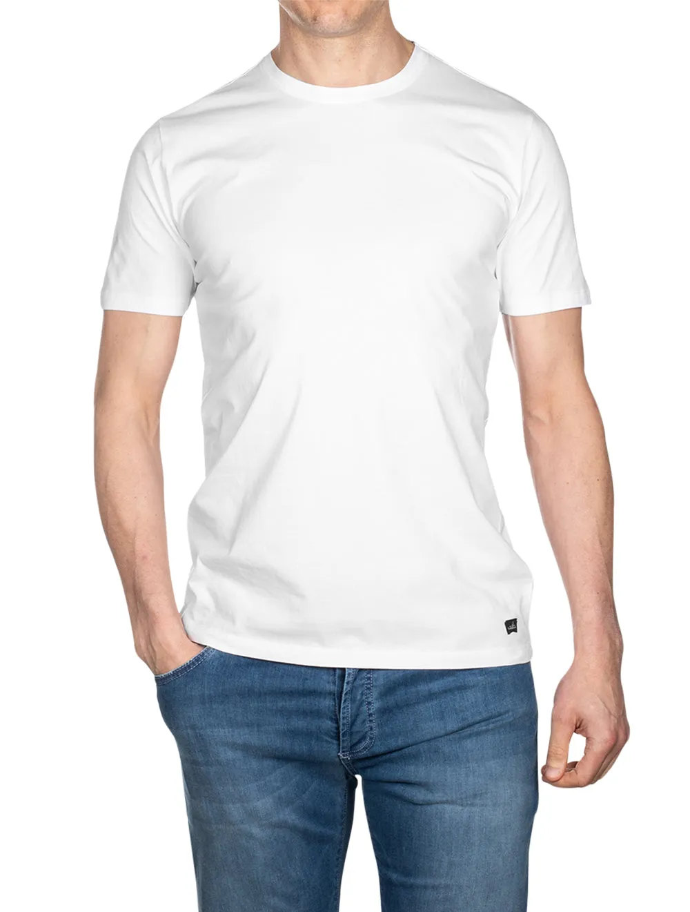 T-shirt col rond Blanc pur