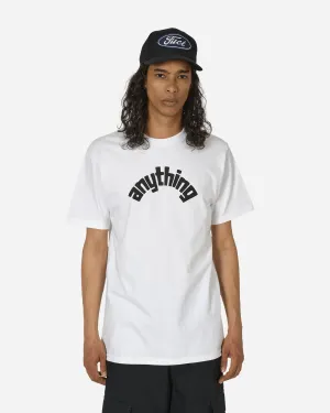 T-shirt à logo courbé Blanc / Noir