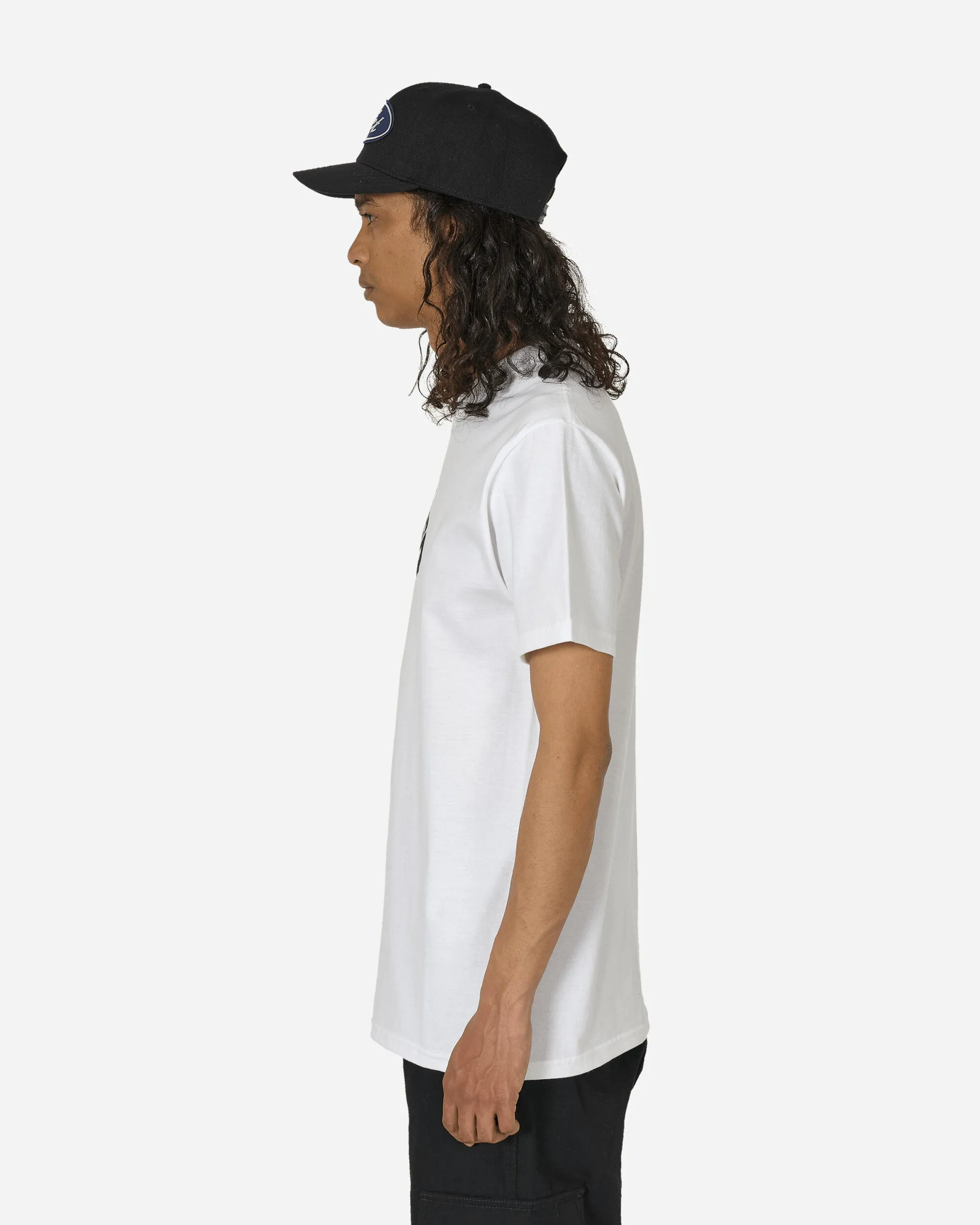 T-shirt à logo courbé Blanc / Noir