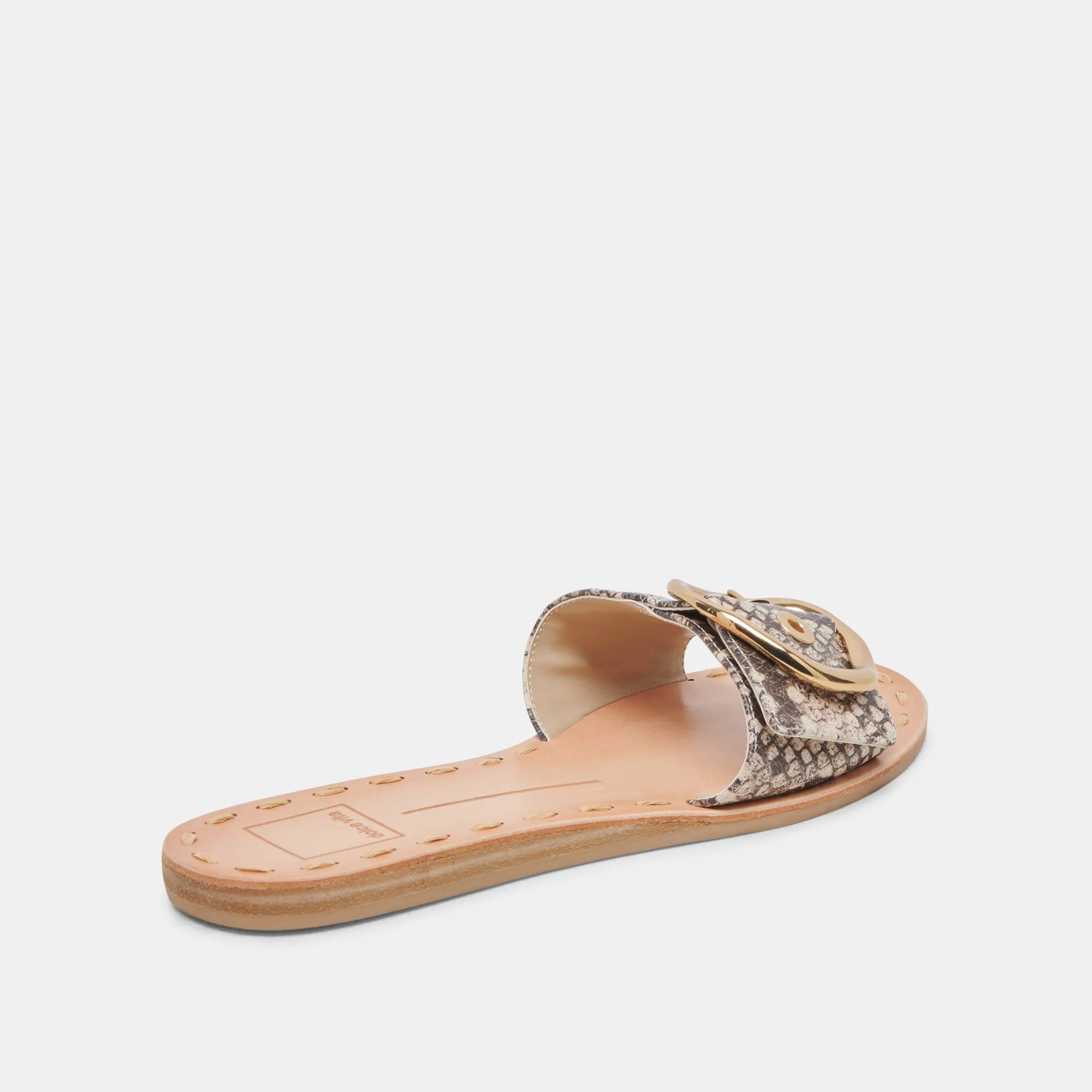 DANNA SANDALES NOIR BLANC SERPENT EMBOSSE
