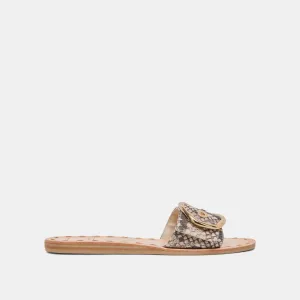 DANNA SANDALES NOIR BLANC SERPENT EMBOSSE