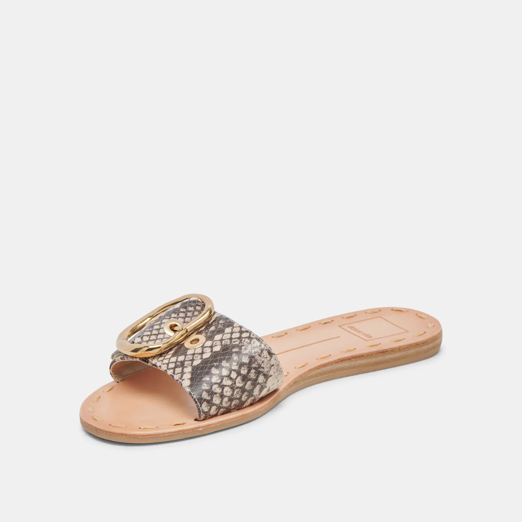 DANNA SANDALES NOIR BLANC SERPENT EMBOSSE