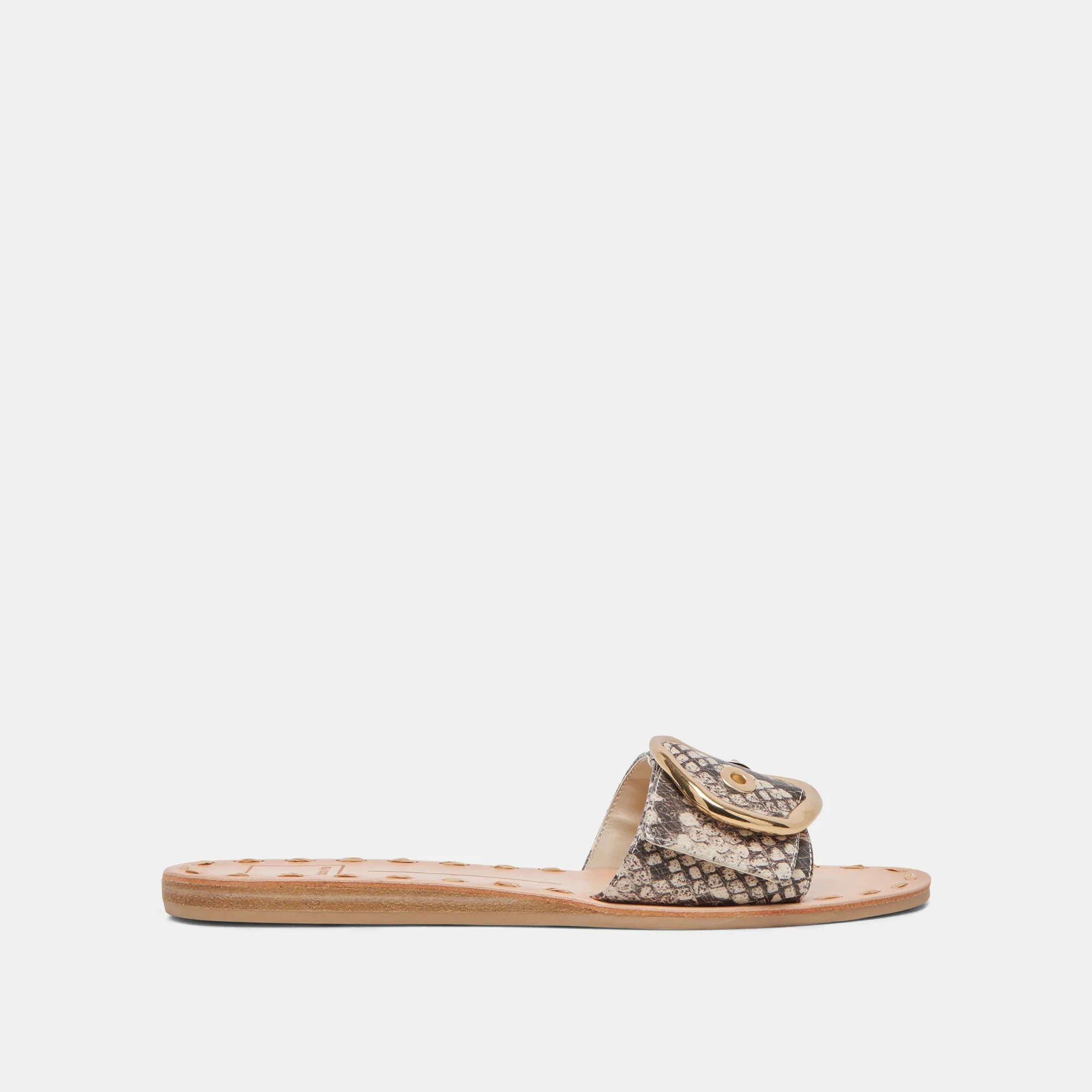 DANNA SANDALES NOIR BLANC SERPENT EMBOSSE