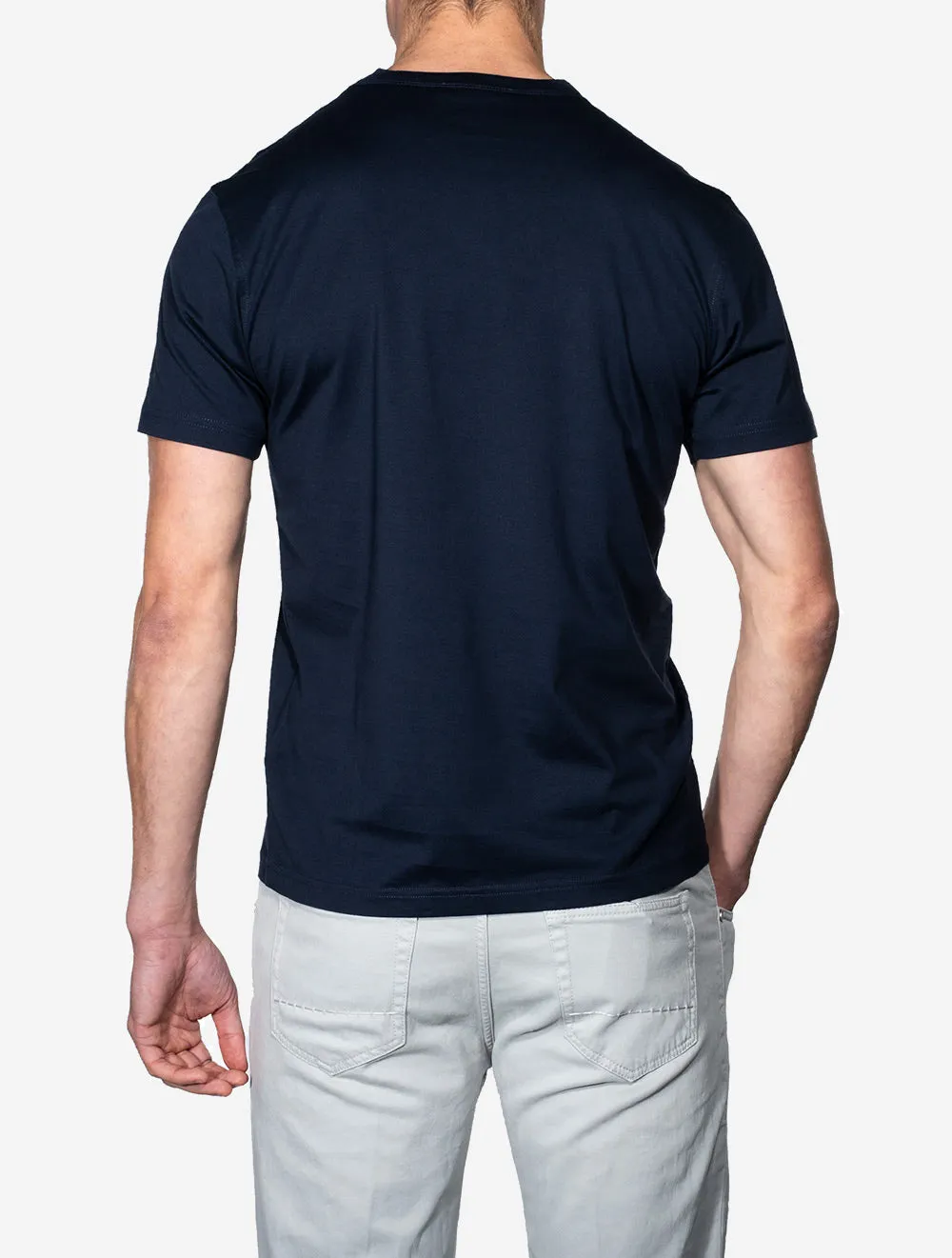 T-shirt en coton chiné Encre foncée