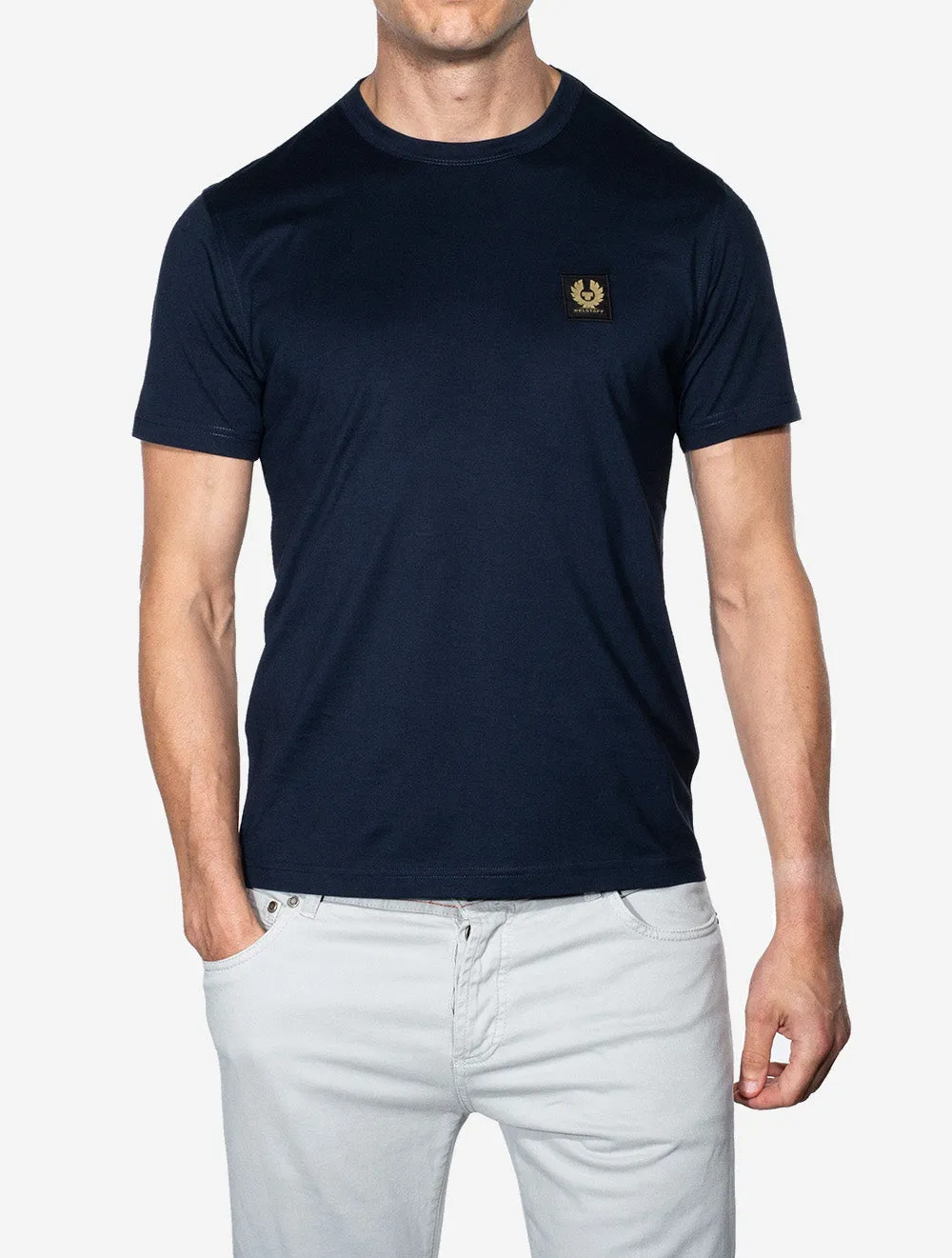 T-shirt en coton chiné Encre foncée