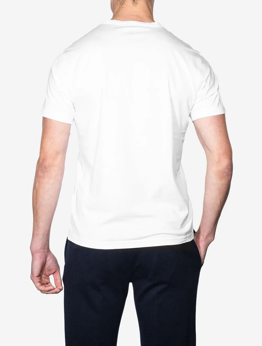 T-shirt en coton chiné blanc