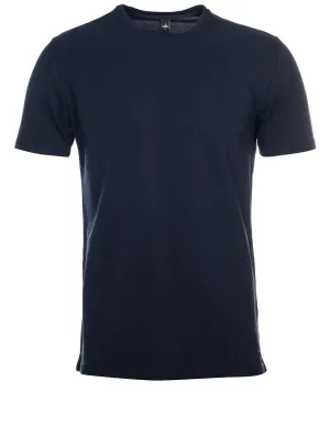 T-Shirt Dean Piqu�� Bleu Marine