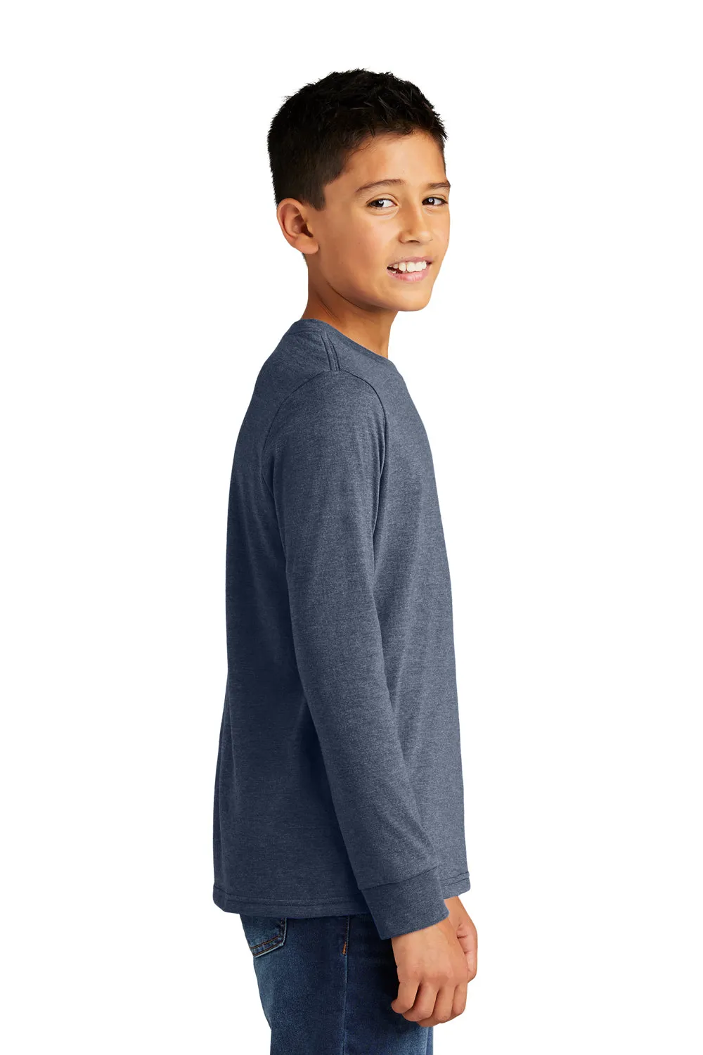 T-shirt à manches longues parfait pour la jeunesse du district - Bleu marine givré