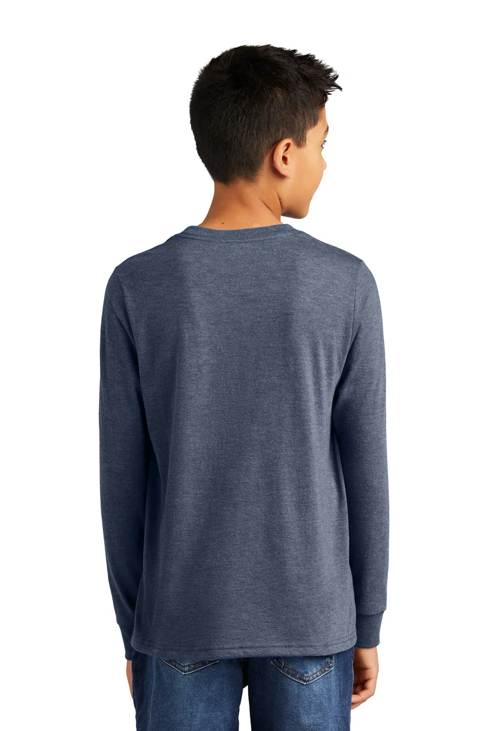 T-shirt à manches longues parfait pour la jeunesse du district - Bleu marine givré