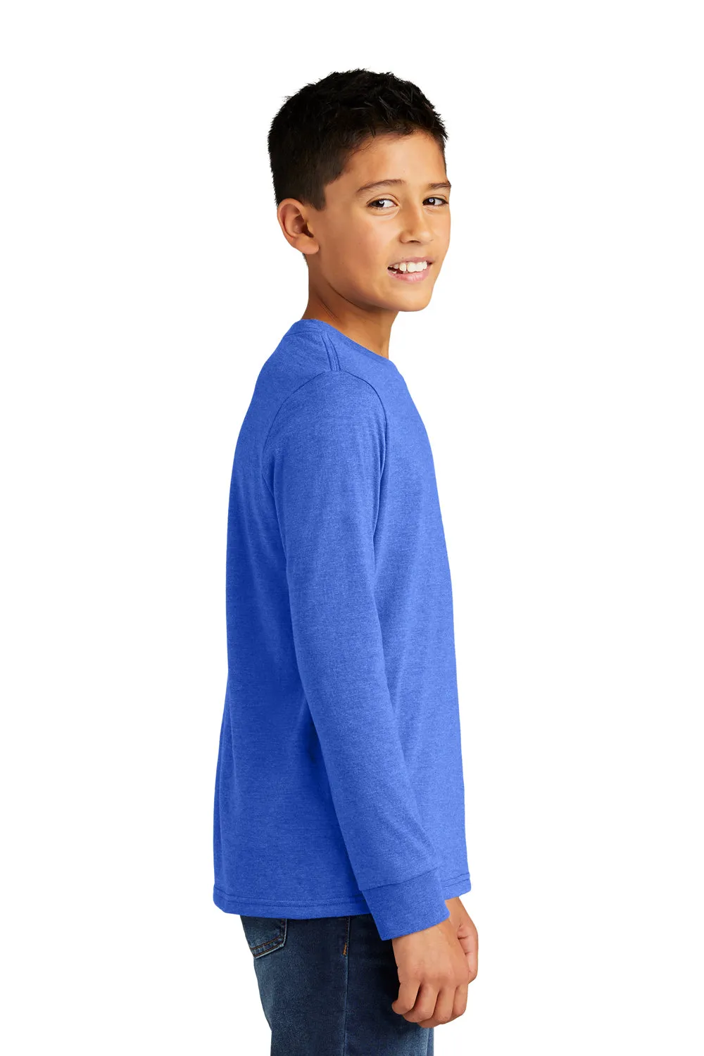 T-shirt à manches longues Perfect Tri pour jeunes du District - Bleu royal givré