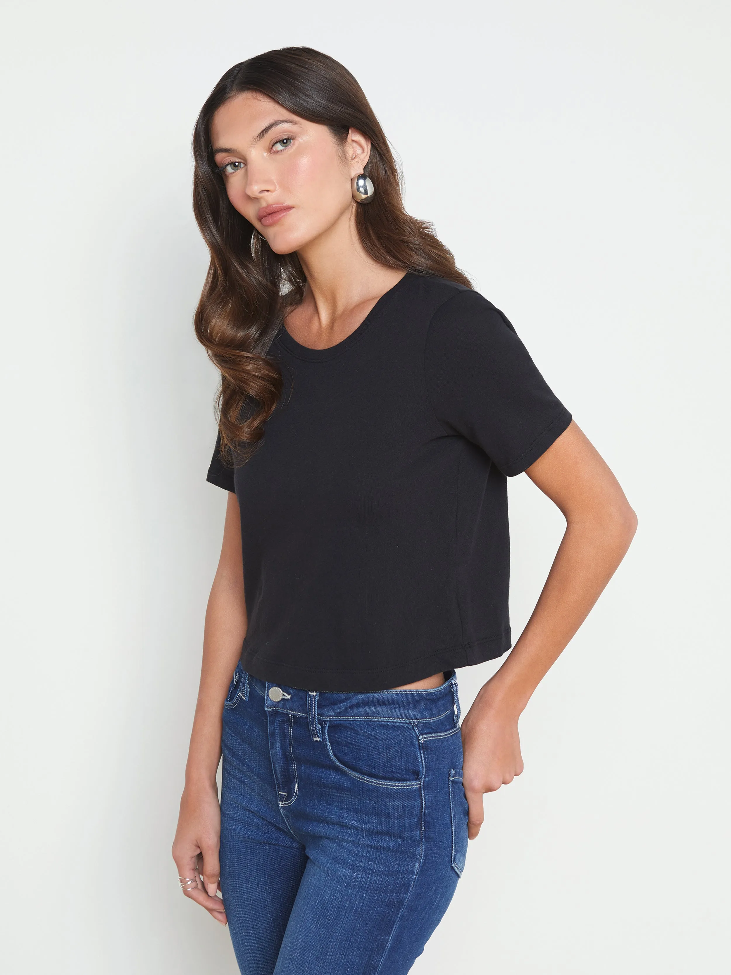 Tee court en coton Donna