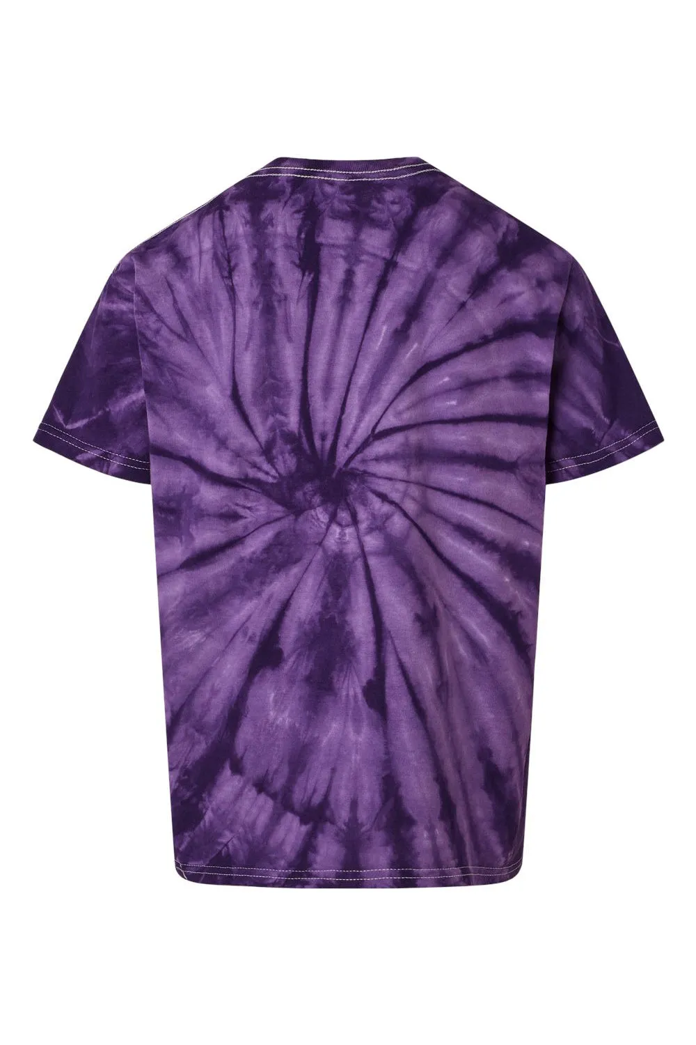 T-shirt manches courtes col rond tie-dye cyclone jeunesse Dyenomite en forme de moulinet - Violet
