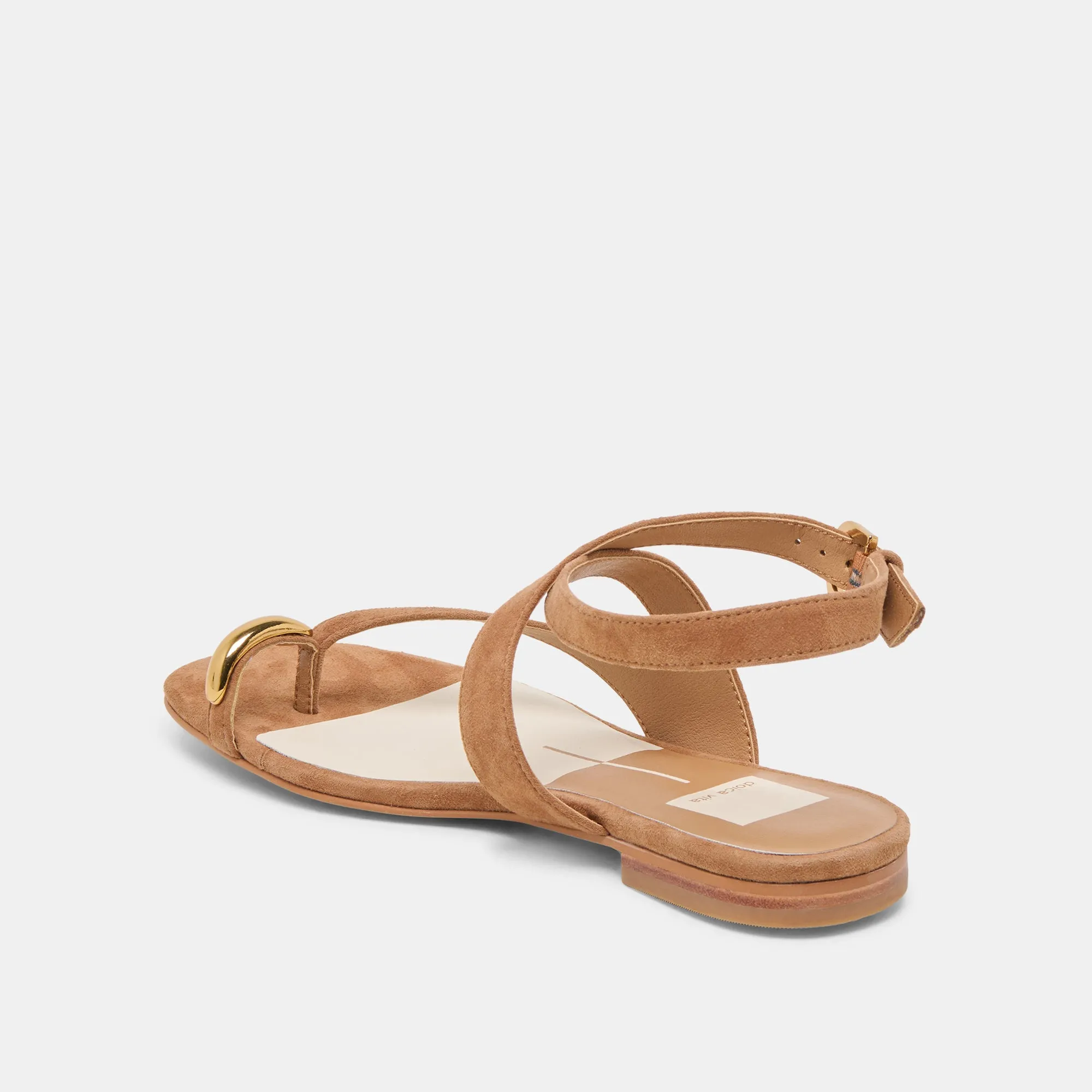 SANDALES EARLA EN DAIM BRUN